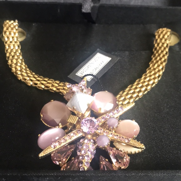 Authentic Rodrigo Oatazu Italy X Swarovski. Lavender gold collar $580 - Picture 5 of 10
